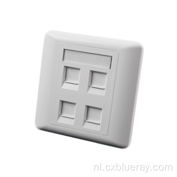 86type 1 2 4 Port Face Plate RJ45 Wall Outlet Niet -afgeschermde face -plaat